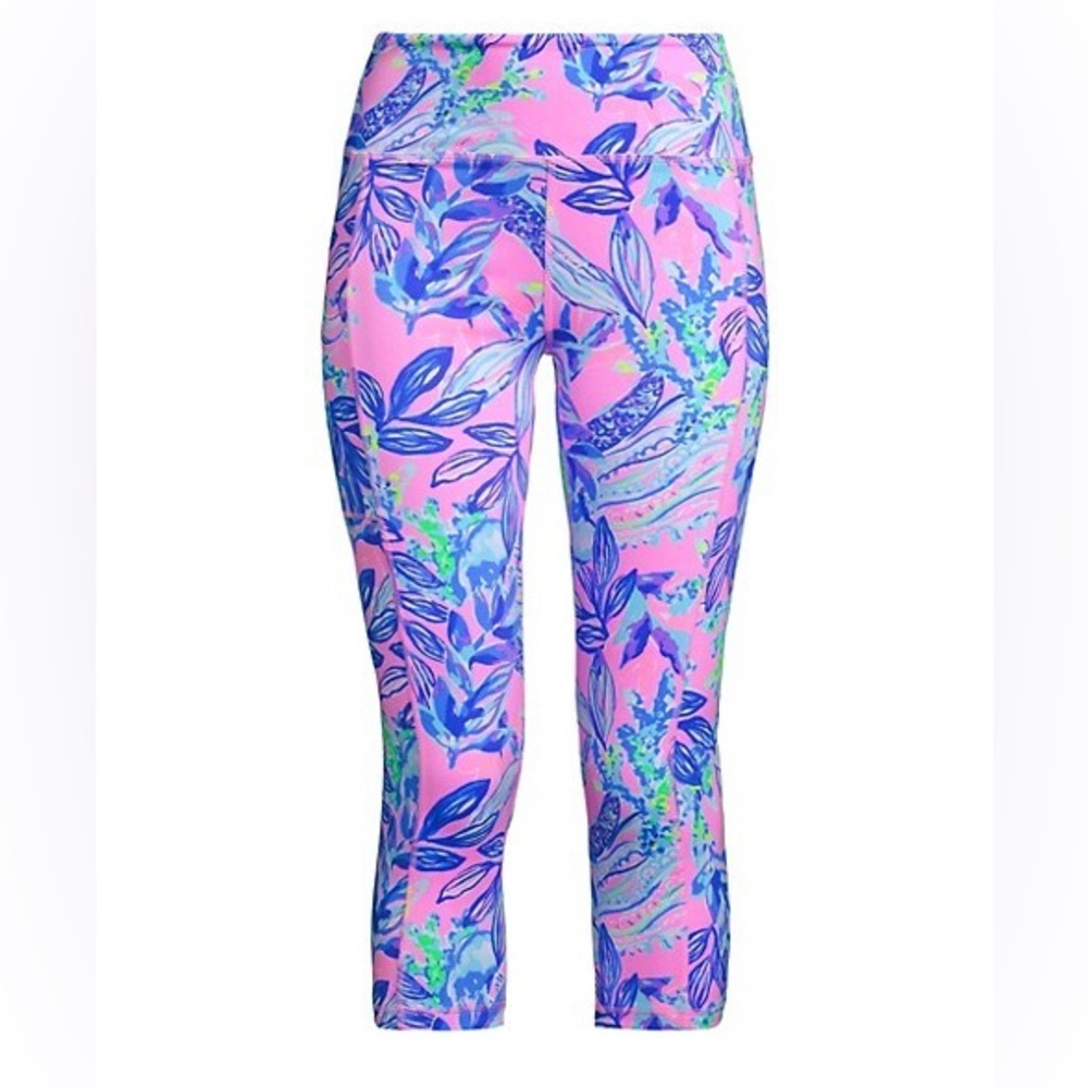 NWT Lilly Pulitzer Weekender Crop Leggings Lilac Rose XL UPF50+ Just a Lil Jelly